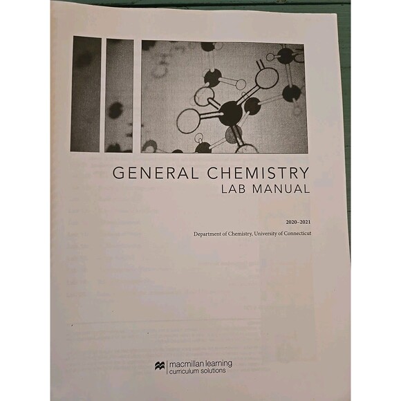 2020-2021 GENERAL CHEMISTRY - LAB MANUAL UNIV OF CONNECTICUT  Pre-owned Textbook - Picture 3 of 5